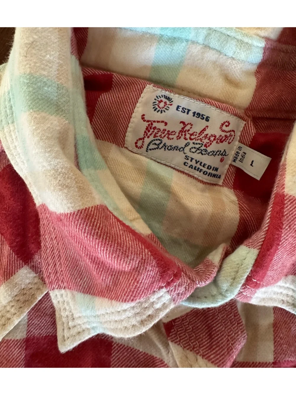 True Religion Bike Club Pearl Snap Flannel
